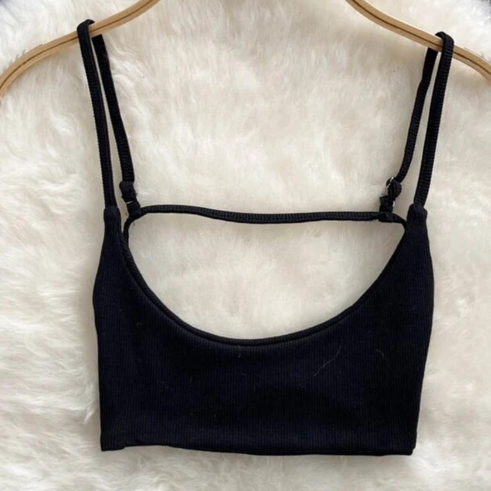 Sale🩵🤍KAI Ribbed Sexy Strappy Bralette 🩵🤍 - Picture 4 of 6